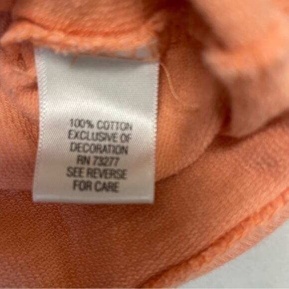 SO Pullover Short Sleeve Hoodie Top coral peach pink y2K Girl’s Size 10 - Picture 5 of 10